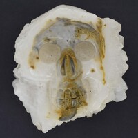 Clear Quartz Cluster Crystal Skull Carving