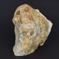 Clear Quartz Cluster Crystal Skull Carving