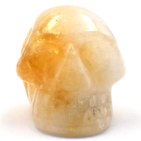 Citrine Crystal Skull Carving [Treated]