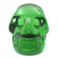 Green Obsidian Crystal Skull Carving [Man Made]