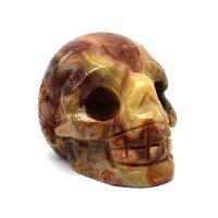 Red Crazy Lace Agate Crystal Skull Carving