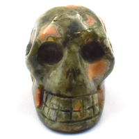 Rhyolite Crystal Skull Carving