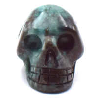 Chrysocolla Crystal Skull Carving