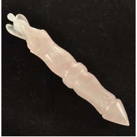 Rose Quartz Angel Wand Carving