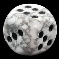White Howlite Dice Carving