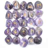 Chevron Amethyst Rune Stones