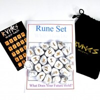 White Howlite Rune Stones