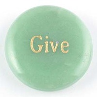 Give Aventurine Green Word Stone