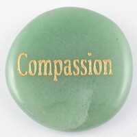 Compassion Aventurine Green Word Stone