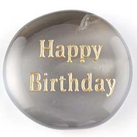 Happy Birthday Agate Natural  Word Stone