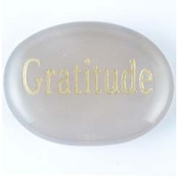 Gratitude Agate Natural Word Stone