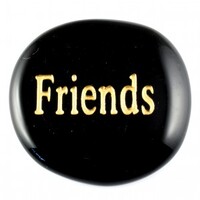 Friends Obisian Black Word Stone