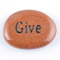 Give Goldstone Gold Word Stone