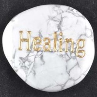 Healing Howlite White Word Stone