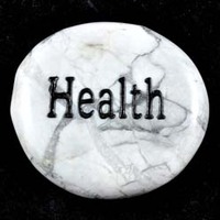 Health Howlite White Word Stone