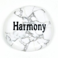 Harmony Howlite White Word Stone