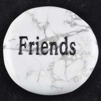 Friends Howlite White Word Stone