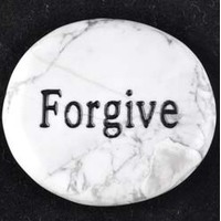Forgive Howlite White Word Stone