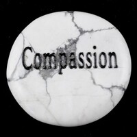 Compassion Howlite White Word Stone
