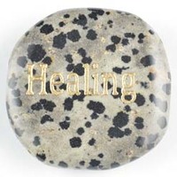 Healing Jasper Dalmatian Word Stone