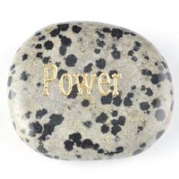 Power Jasper Dalmatian Word Stone