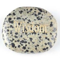 Wisdom Jasper Dalmatian Word Stone