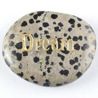 Dream Jasper Dalmatian Word Stone