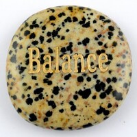 Balance Jasper Dalmatian Word Stone