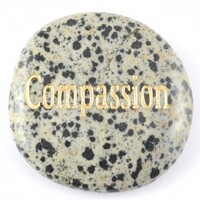 Compassion Jasper Dalmatian Word Stone