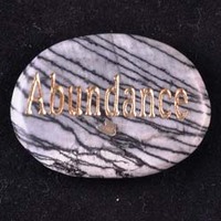 Abundance Jasper Net Word Stone