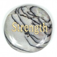 Strength Jasper Net Word Stone