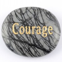 Courage Jasper Net Word Stone