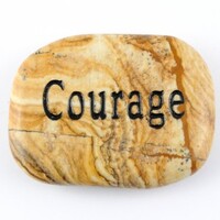 Courage Jasper Picture Word Stone