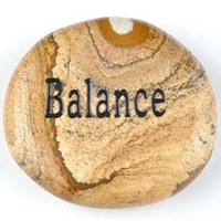 Balance Jasper Picture Word Stone
