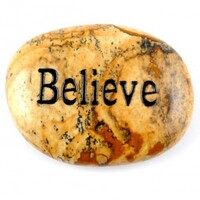 Believe Jasper Picture Word Stone