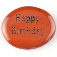Happy Birthday Jasper Red Word Stone