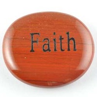 Faith Jasper Red Word Stone