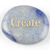 Create Aventurine Blue Word Stone