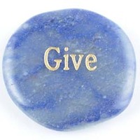 Give Aventurine Blue Word Stone