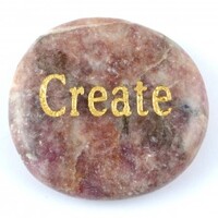 Create Lepidolite Pink Word Stone