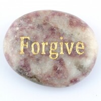 Forgive Lepidolite Pink Word Stone