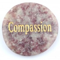 Compassion Lepidolite Pink Word Stone