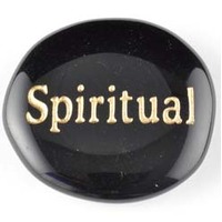 Spiritual Onyx Black Word Stone