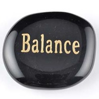 Balance Onyx Black Word Stone
