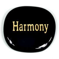 Harmony Onyx Black Word Stone