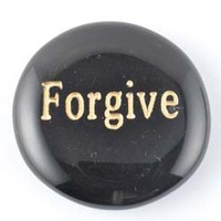 Forgive Onyx Black Word Stone