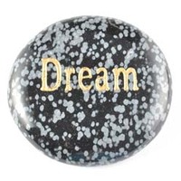 Dream Obsidian Snowflake Word Stone