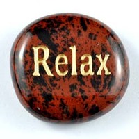 Relax Obsdian Mahogany Word Stone