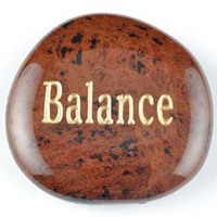 Balance Obsidian Mahogany Word Stone