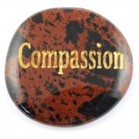 Compassion Obsidian Mahogany Word Stone